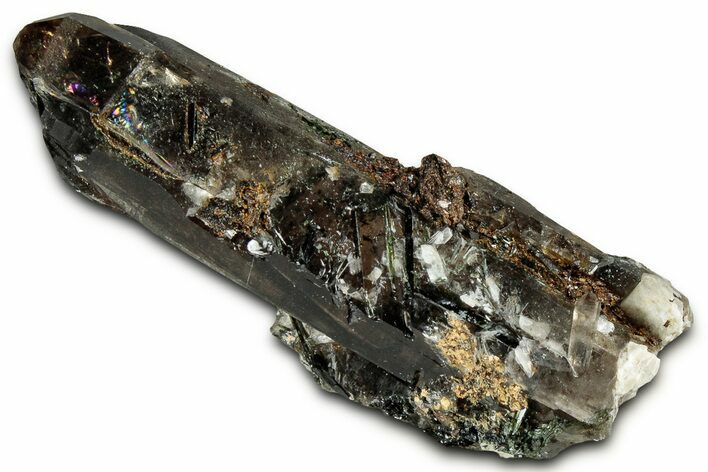Smoky Quartz Crystal w/ Aegirine Inclusions - Malawi #326660